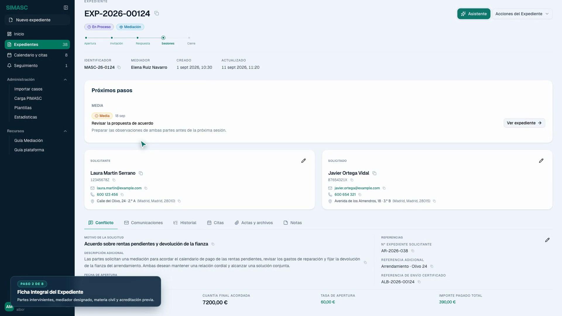 SIMASC plataforma de mediación
