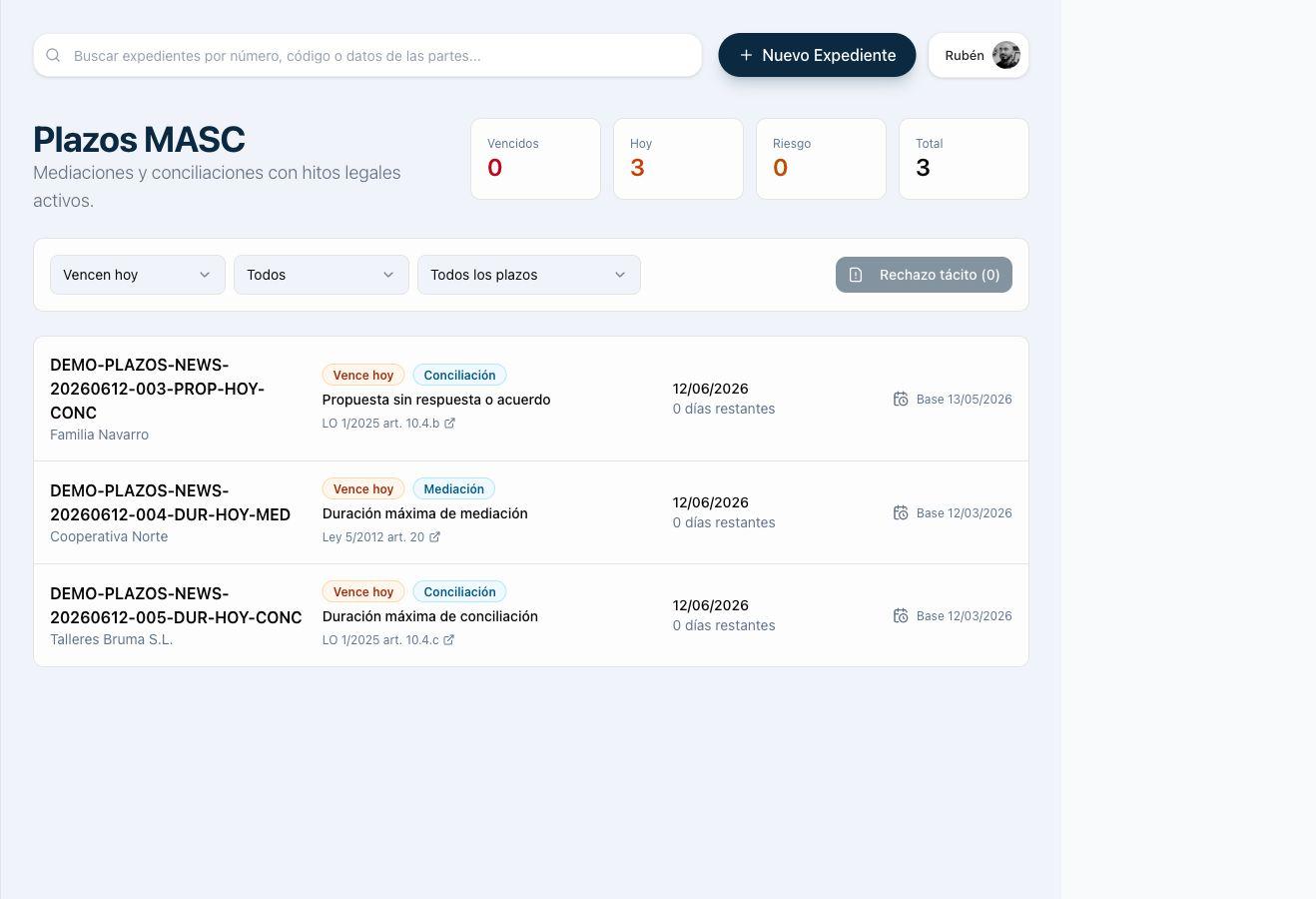 Plazos MASC en SIMASC: control sin perder criterio profesional